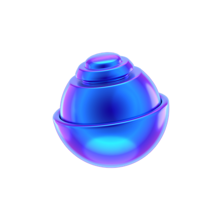 Forme abstraite en demi-cercle  3D Icon