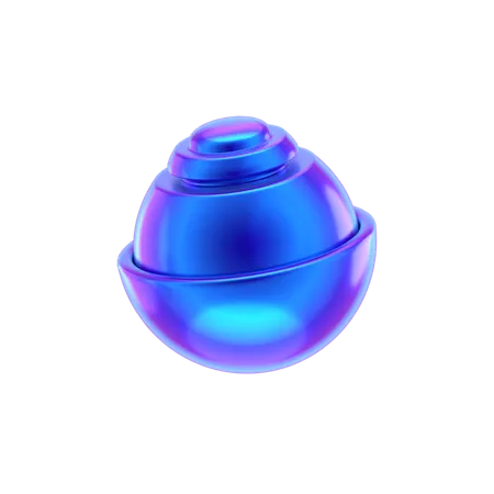 Forme abstraite en demi-cercle  3D Icon