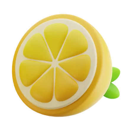 Demi citron  3D Icon