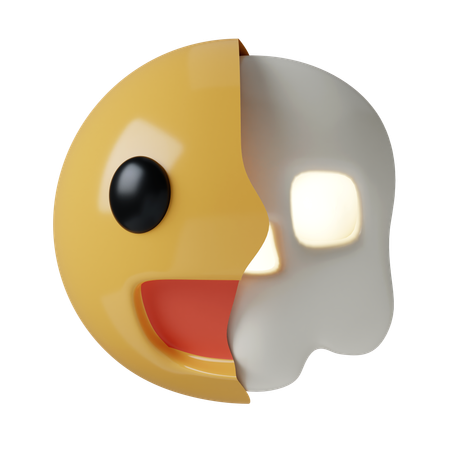 Emoji demi-crâne  3D Icon