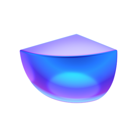 Forme abstraite demi-cube  3D Icon