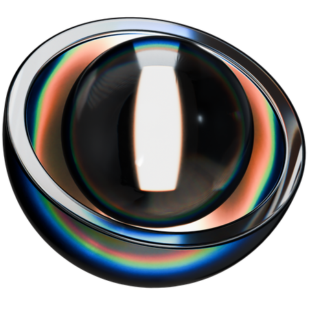 Forme abstraite de demi-sphère  3D Icon