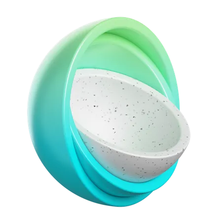 Demi-sphères  3D Icon