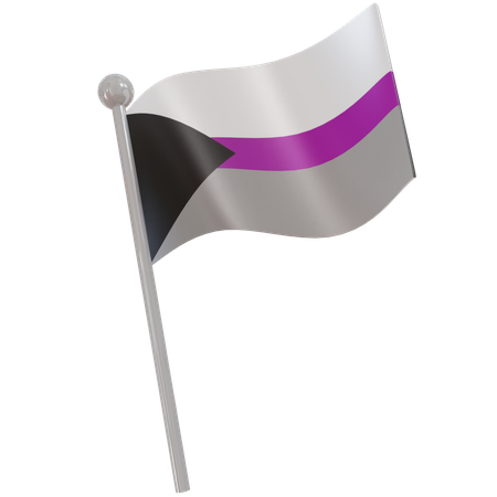 Demisexual Flag 3D Illustration