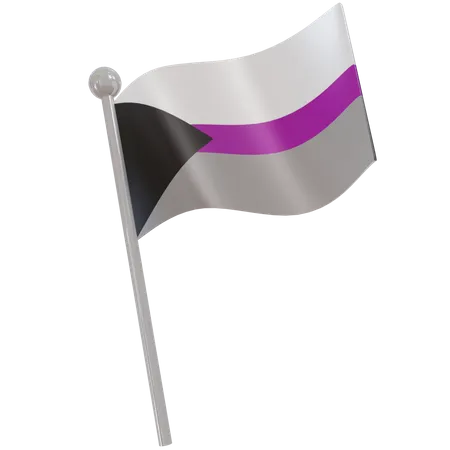 Demisexual Flag  3D Illustration