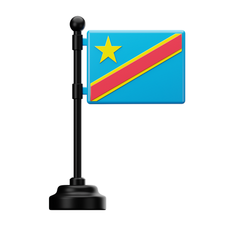 Flagge der Demokratischen Republik Kongo  3D Icon