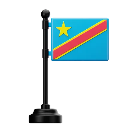 Flagge der Demokratischen Republik Kongo  3D Icon