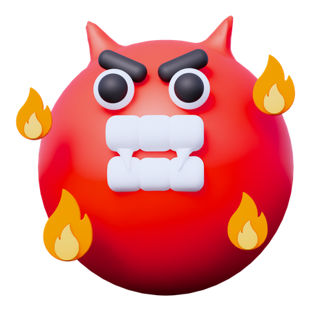 데몬 이모지  3D Icon