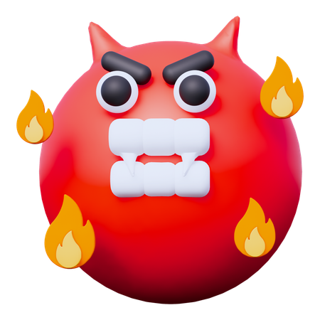 Demon Emoji  3D Icon