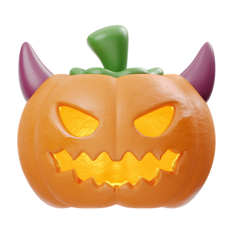 Demon Pumpkin  3D Icon