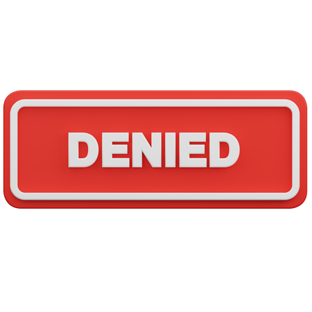 Denied Button  3D Icon
