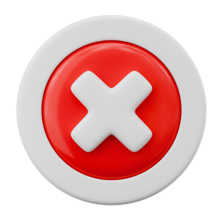 十字架を拒否  3D Icon