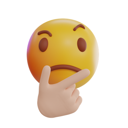 Denkendes Emoji  3D Icon