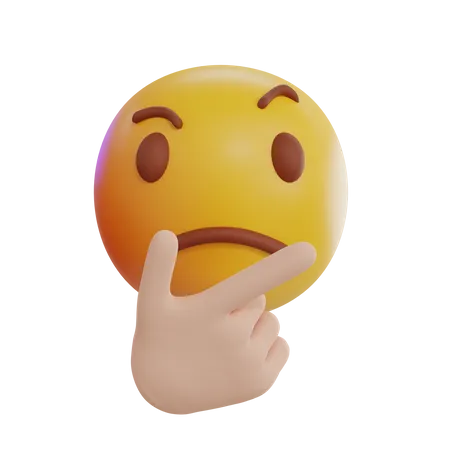 Denkendes Emoji  3D Icon