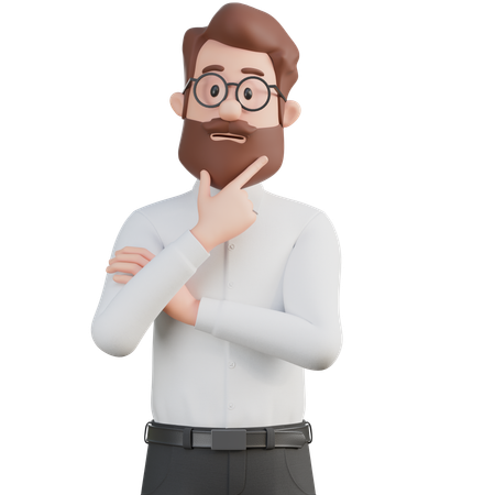 Denkender Mann  3D Icon