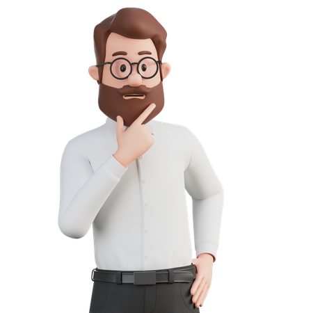 Denkender Mann  3D Icon