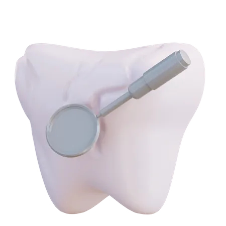 3 D Illustration Mirror For Checking Cavities 3D Icon