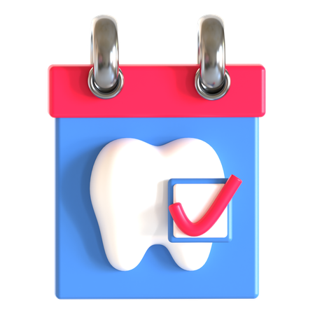 Dental Check Calendar  3D Icon