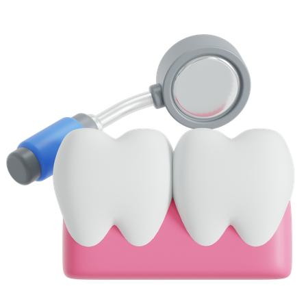 Dental check up  3D Icon