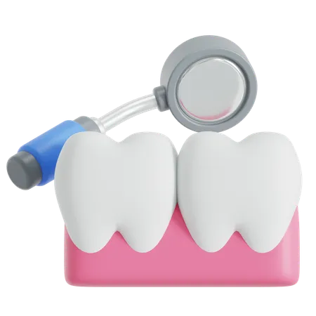 Dental check up  3D Icon