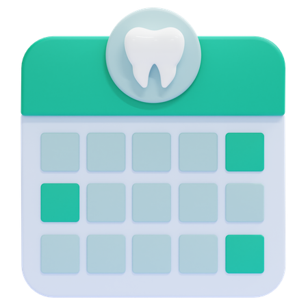 Dental Check-Up Schedule  3D Icon