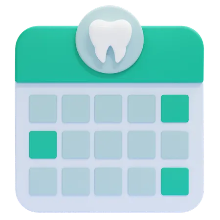 Dental Check-Up Schedule  3D Icon