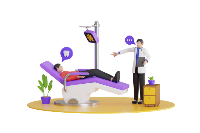 Dental Checkup  3D Icon