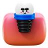 dental implant emoji 3d