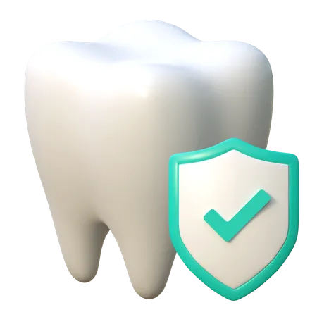 Tooth Protection Icon Dental Care 3 D Illustration 3D Icon