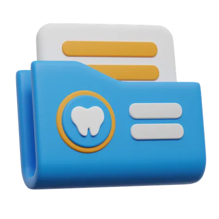 Dental Record From Dentist 3 D Icon 3D Icon
