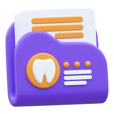 Dental Record  3D Icon