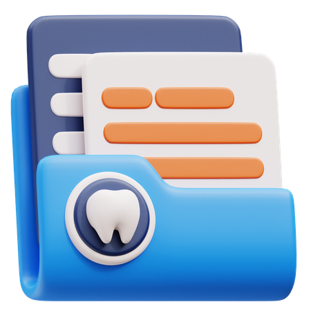 Dental Record  3D Icon