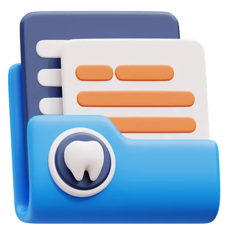 Dental Record  3D Icon