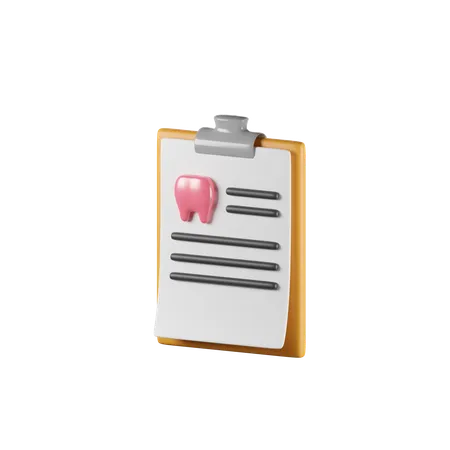 Dental Record  3D Icon