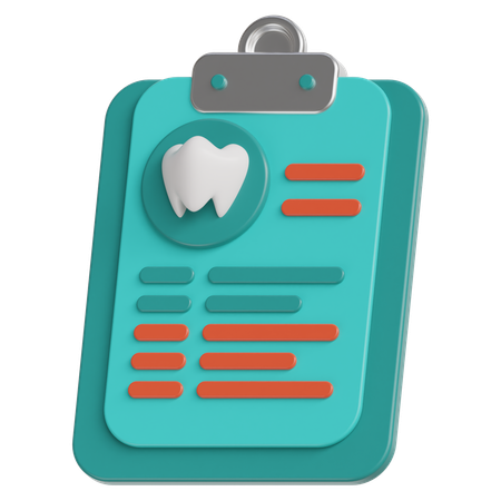 Dental Record  3D Icon