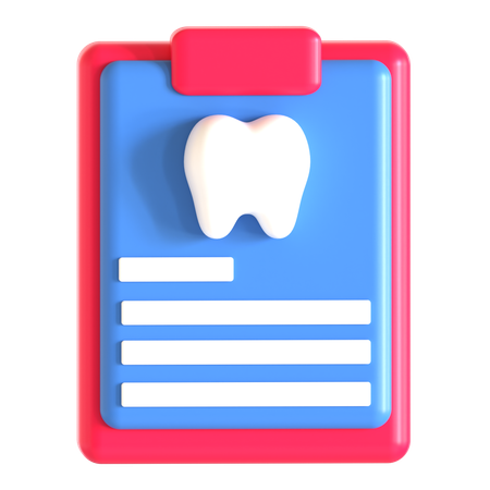 Dental Record  3D Icon