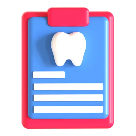 Dental Record  3D Icon