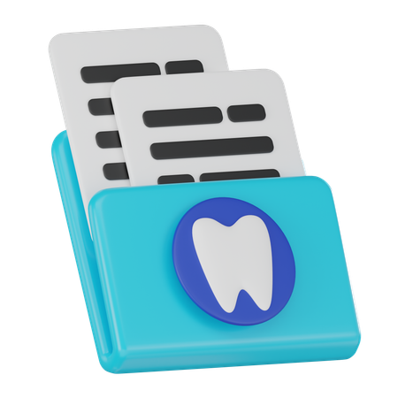 Dental Record  3D Icon