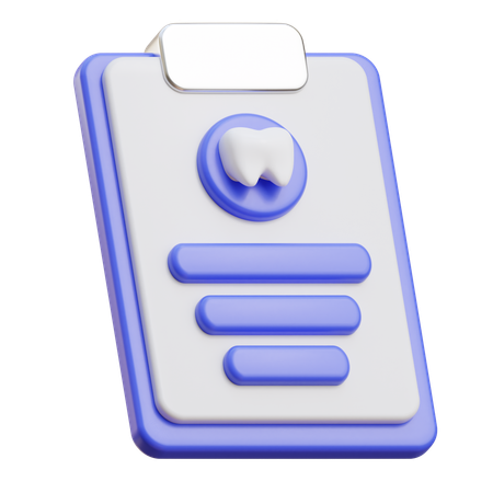 Dental Report  3D Icon
