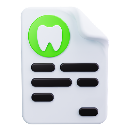 Dental Report  3D Icon