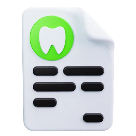 Dental Report  3D Icon