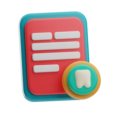 Dental Report  3D Icon