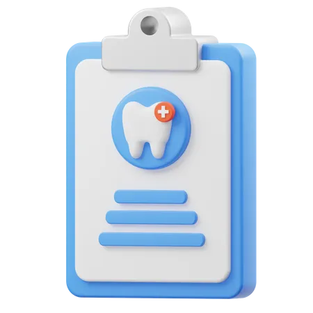 Dental Report  3D Icon