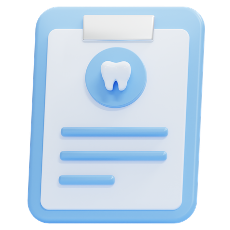 Dental Report  3D Icon