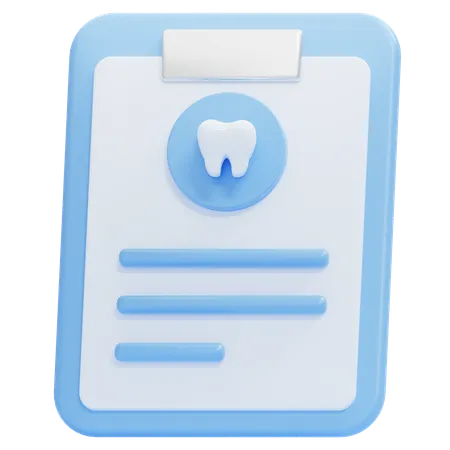 Dental Report  3D Icon