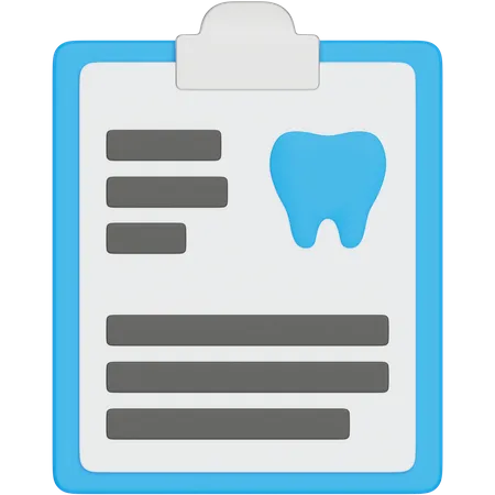 Dental Report  3D Icon