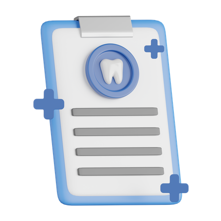 Dental Report  3D Icon