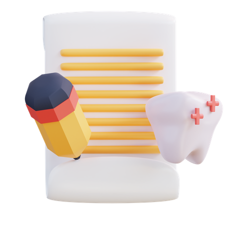 Dental Report  3D Icon
