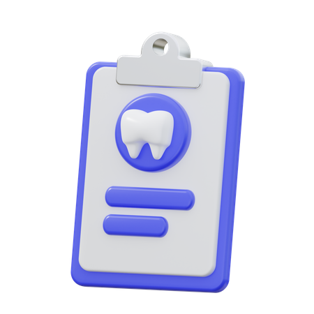 Dental Report  3D Icon