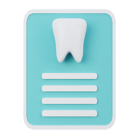 Dental Report  3D Icon